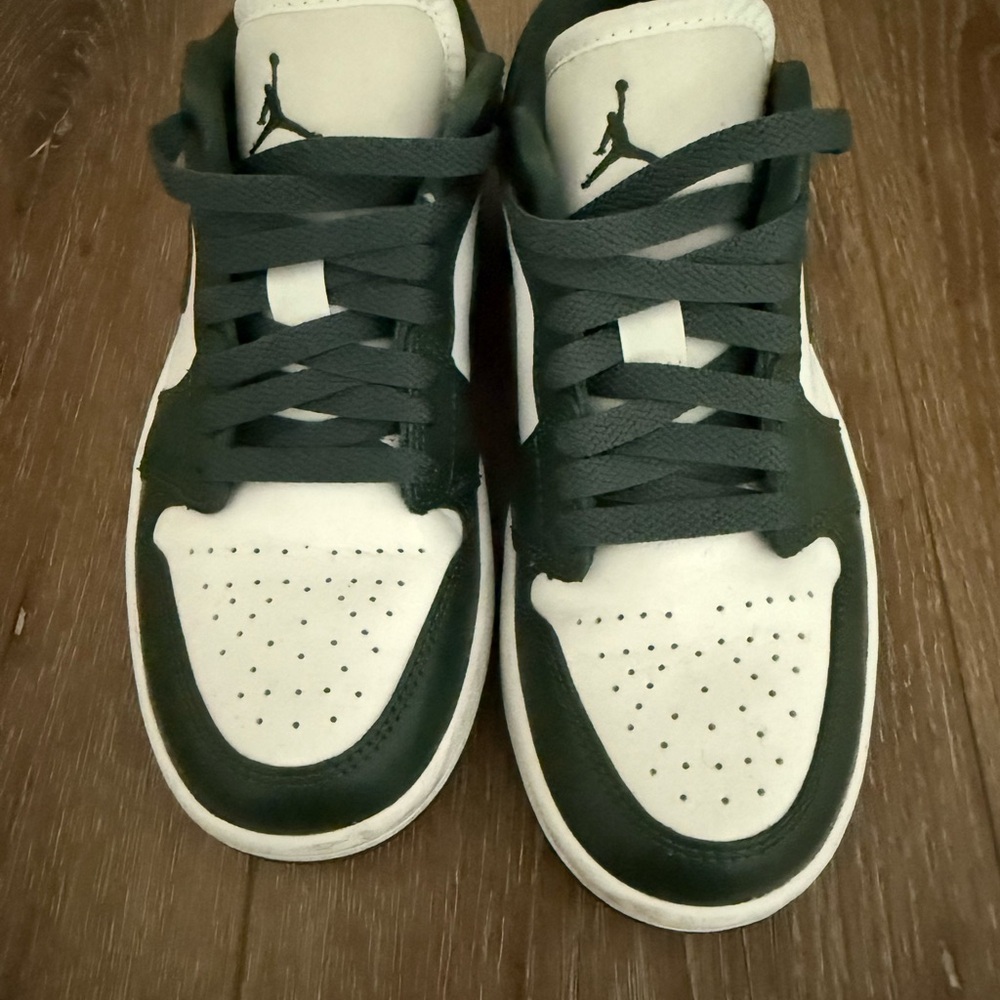 Air Jordan Green and White Sneakers